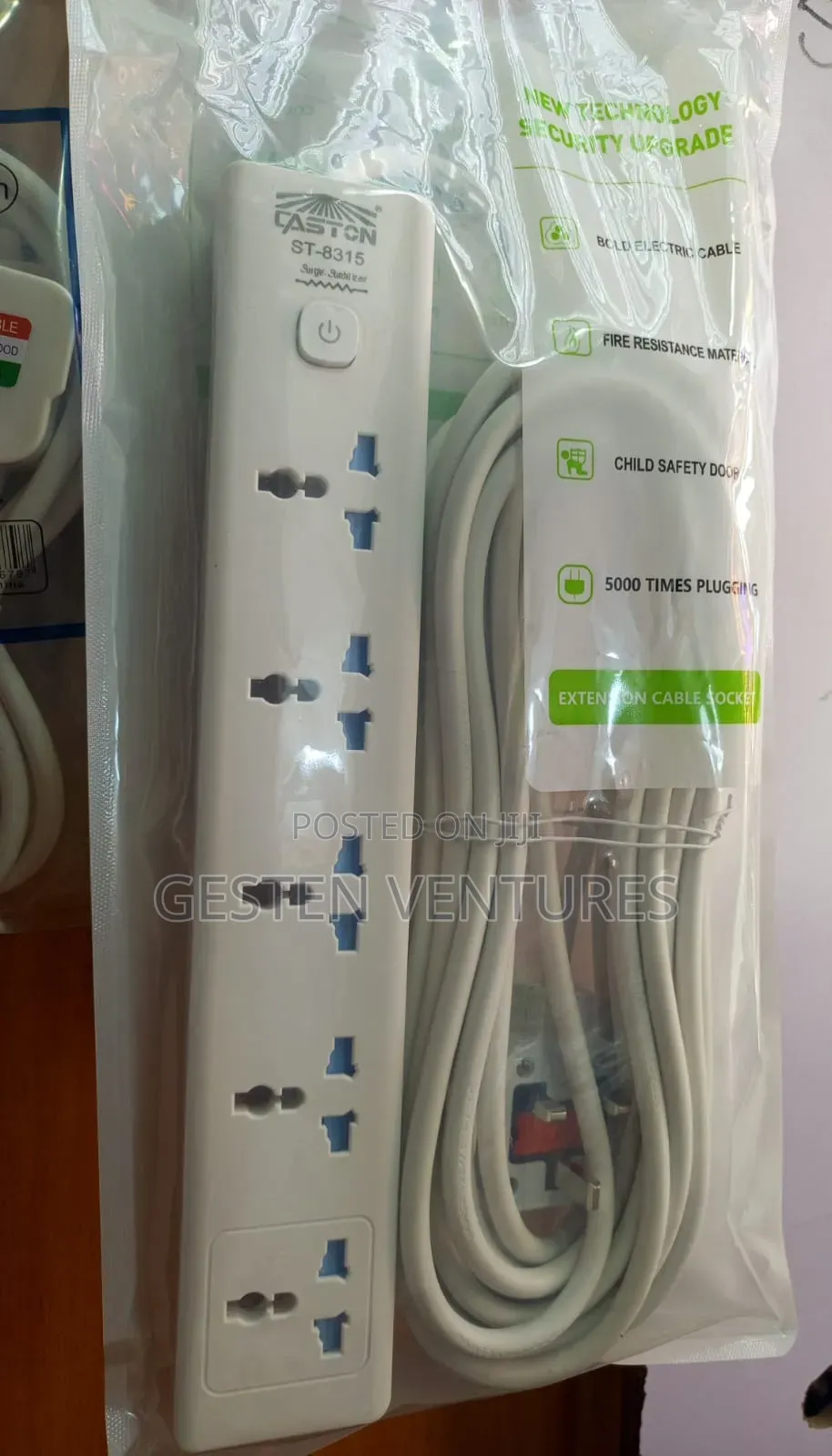 Caston 5 Way Extension Cable With 10mtrs Cable