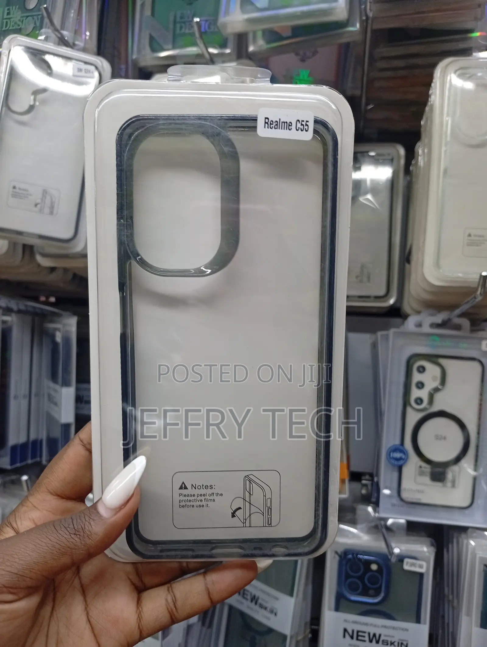 Transparent Protective Back Case Designed for the Realme C55
