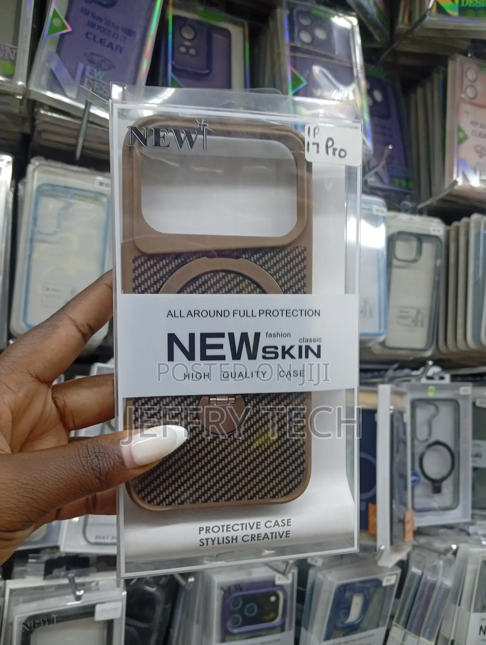 "New Skin" Brand Protective Case Designed to Fit the iPhone 17 Pro.