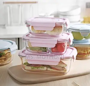 Glass Meal Prep / Lunch Box Set (3 Pcs)