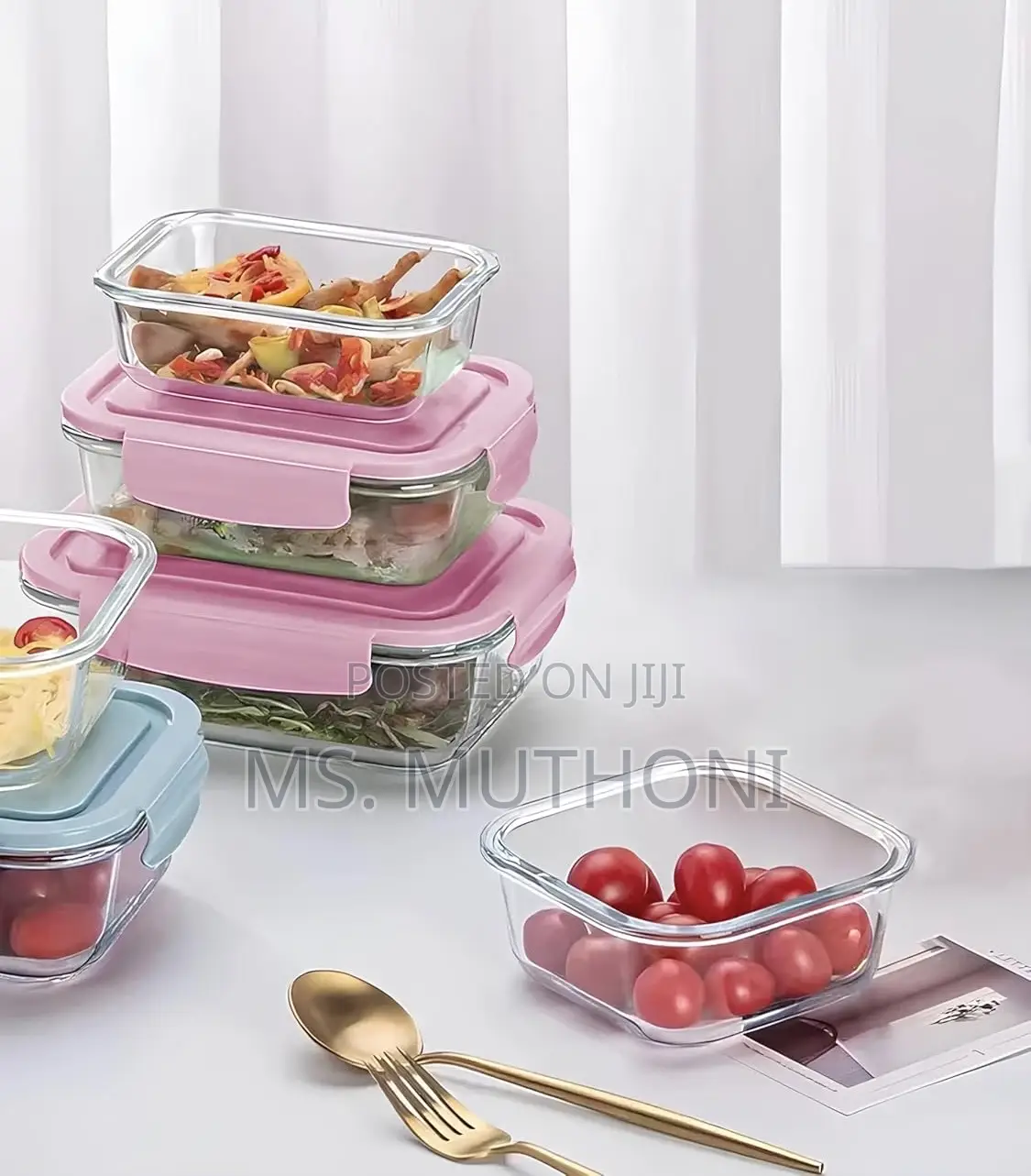 Glass Meal Prep / Lunch Box Set (3 Pcs)