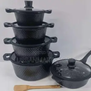 Bosch 11pc Cookware Set With Silicone Lids – Diamond Texture