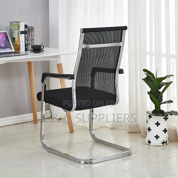 Guest Seats: Mesh Executive Comfortable Back Fabric Office Chairs - thumbnail 2