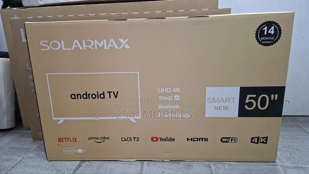 Solarmax 50 Inch Uhd Smart Android Tv Frameless - thumbnail 2