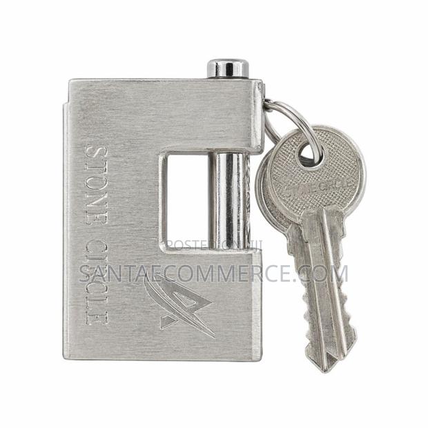 Heavy-Duty Rectangular Steel Security Padlock With Keys