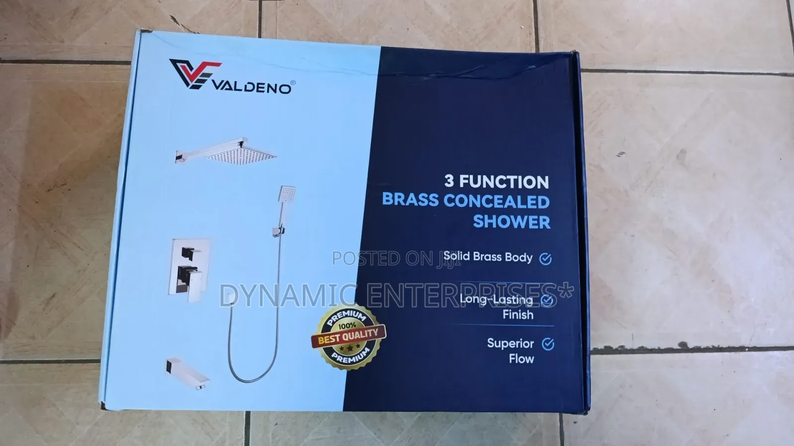 3 Function Brass Concealed Shower Set