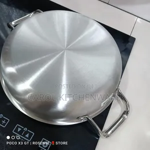 2 Handle Honeycomb Stainless Steel Non Stick Pan