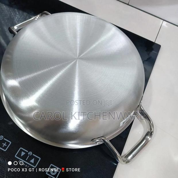 2 Handle Honeycomb Stainless Steel Non Stick Pan - thumbnail 4