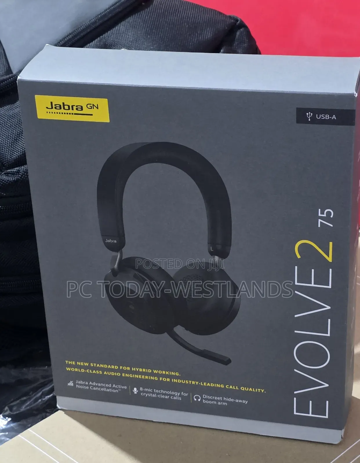 Jabra Evolve2 75 Usb-a Wireless Headset Uc Link 380a 27599-989-999