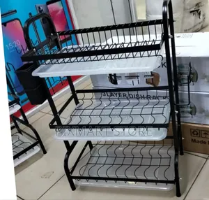 Heavy Duty 3-Tier Dish Rack With Drain Tray