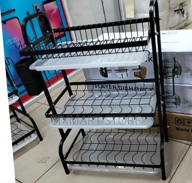 Heavy Duty 3-Tier Dish Rack With Drain Tray