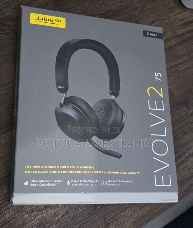 Jabra Evolve2 75 Uc Wireless Noise-Canceling Headset (Black) - thumbnail 2