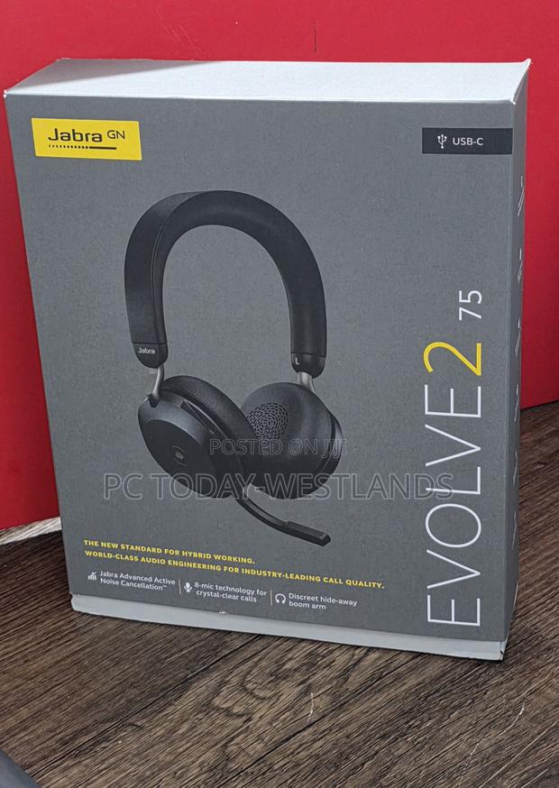 Jabra Evolve2 75 Uc Wireless Noise-Canceling Headset (Black) - thumbnail 4