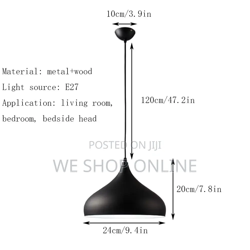 Retro Pendant Light Shade Black/White