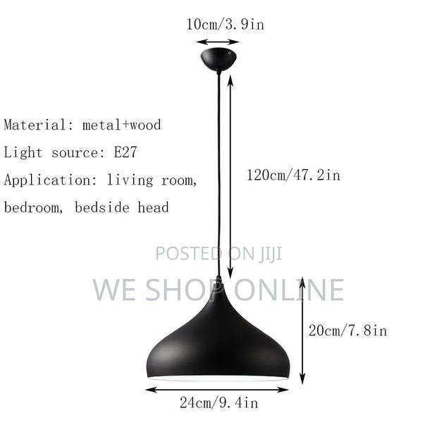 Retro Pendant Light Shade Black/White - thumbnail 5