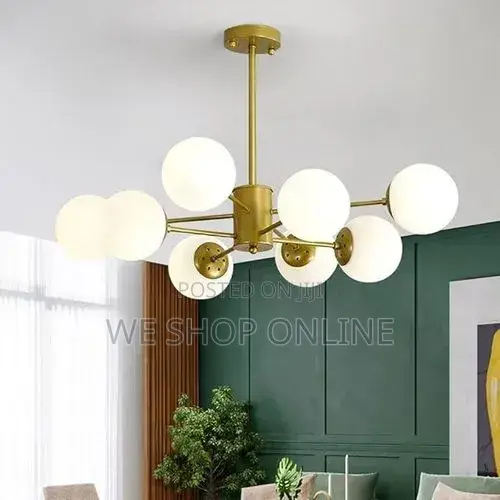 Glass Lampshade Ceiling Light Gold