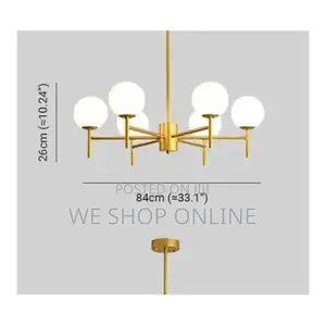 Glass Lampshade Ceiling Light Gold