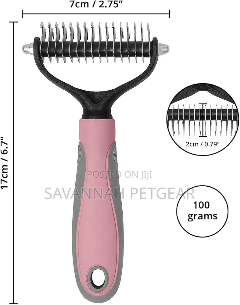 Professional Dematting Comb 2 Sided Hair Removal Brush for Dogs Cats