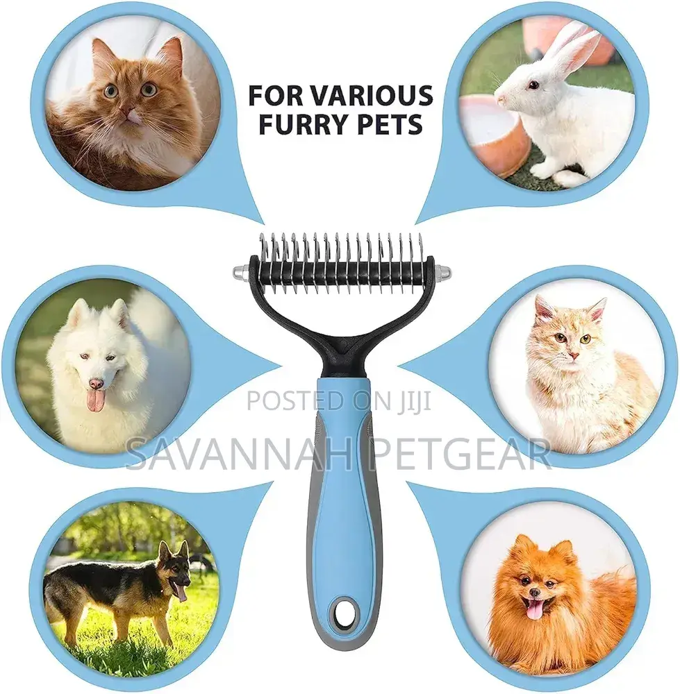 Professional Dematting Comb 2 Sided Hair Removal Brush for Dogs Cats