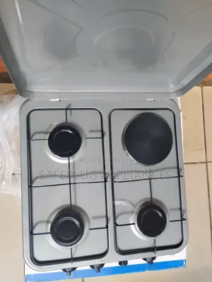 Nunix 4 Burner Combo Cooker (3 Gas + 1 Electric Hotplate)