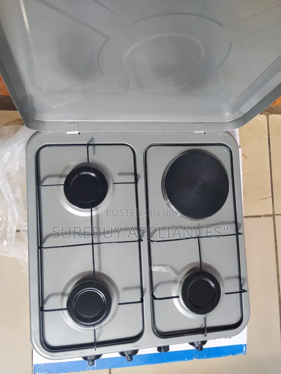 Nunix 4 Burner Combo Cooker (3 Gas + 1 Electric Hotplate)