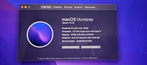 Laptop Apple MacBook Pro 2017 16GB Intel Core i7 SSD 512GB