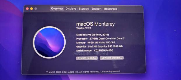 Laptop Apple MacBook Pro 2017 16GB Intel Core i7 SSD 512GB - thumbnail 3