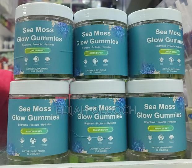Akasha Superfoods Sea Moss Glow Gummies in Lemon Berry Flavor - main view