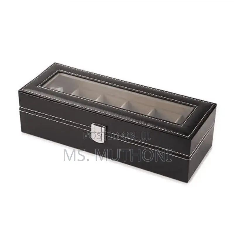 Watch Box Features a Transparent Glass Lid and Velvet-Lined Interior