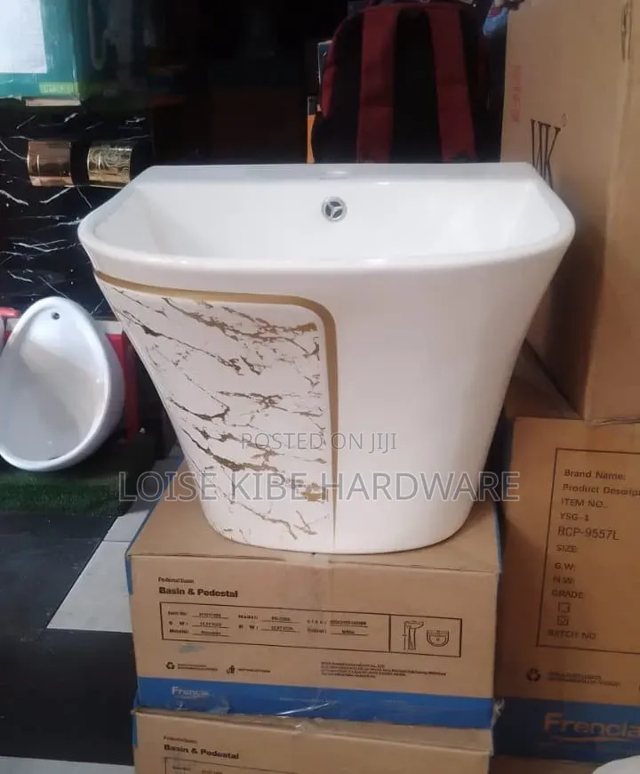 Coloured Half Pendstal Sink Available