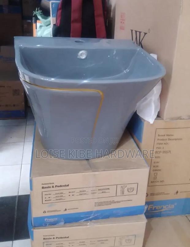 Coloured Half Pendstal Sink Available - thumbnail 2