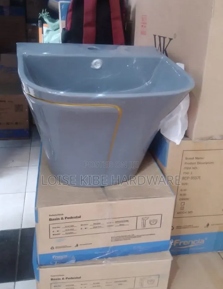 Coloured Half Pendstal Sink Available