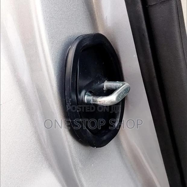 4pc Black Car Door Shock Absorbing Silicone Pad