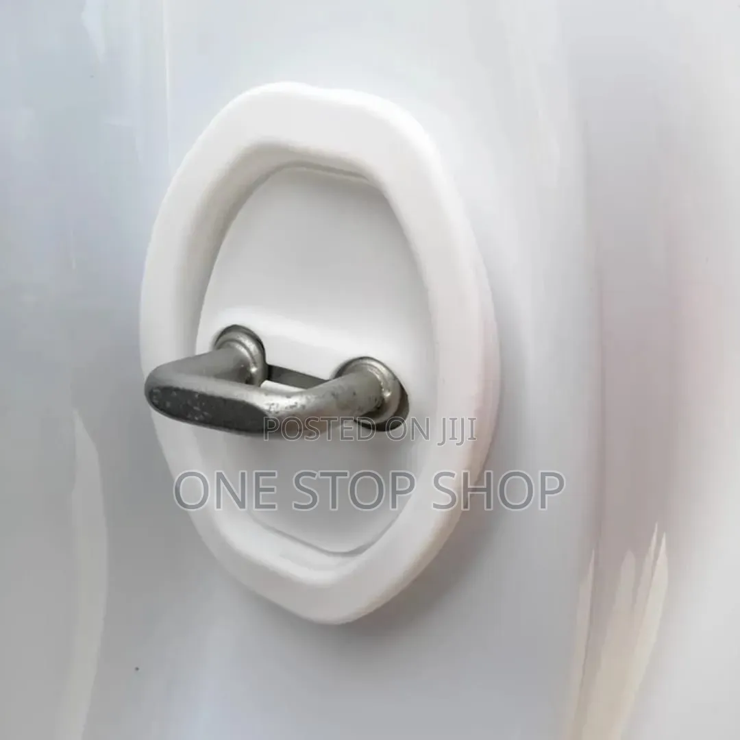 4pcs White Door Lock Buckle Waterproof Door Shock Absorbers