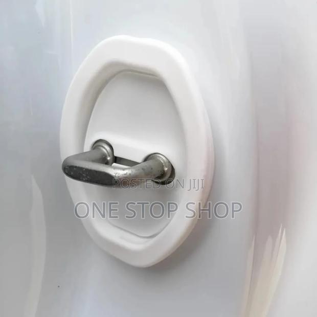 4pcs White Door Lock Buckle Waterproof Door Shock Absorbers
