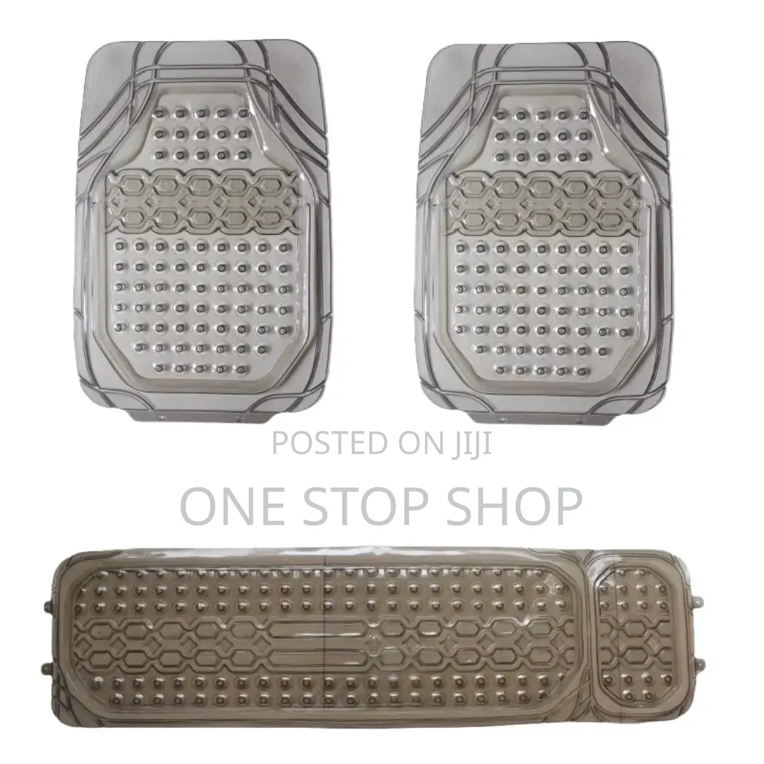 3pc Clear Black Theme Waterproof Mats