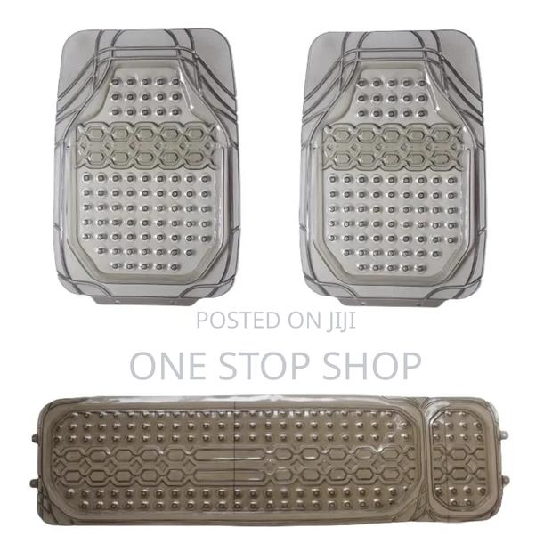 3pc Clear Black Theme Waterproof Mats