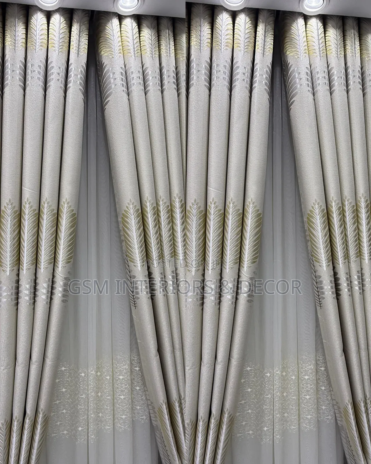 High Quality Home Curtains With Floral Patterns Fabric