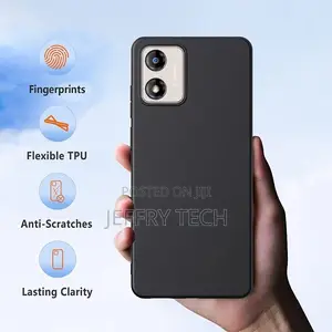 Motorola Moto E20 Case, Slim Silicone Gel Phone Cover Matte Black Tpu