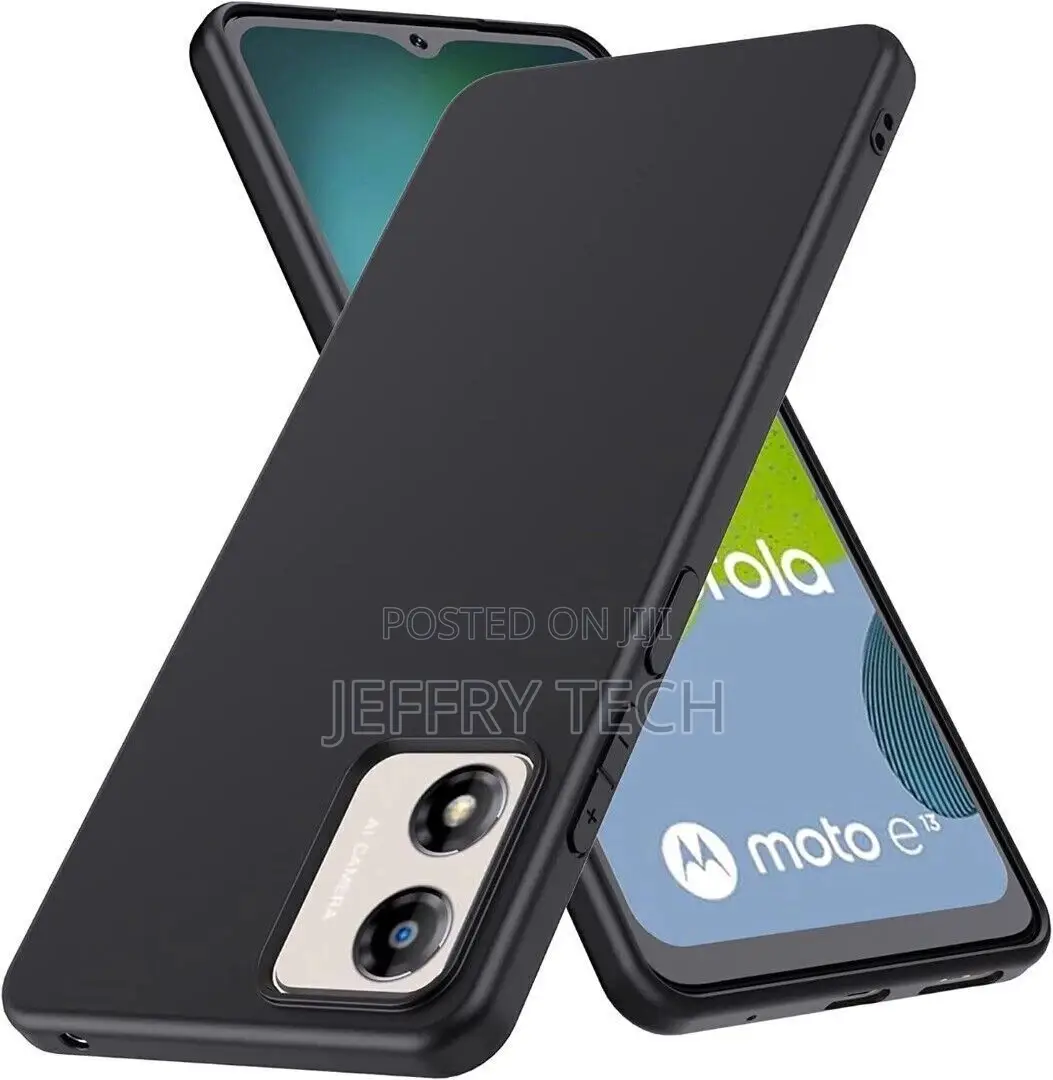 Motorola Moto E20 Case, Slim Silicone Gel Phone Cover Matte Black Tpu