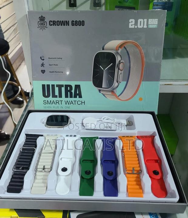 Crown G800 Ultra 7-in-1 Smart Watch Bundle