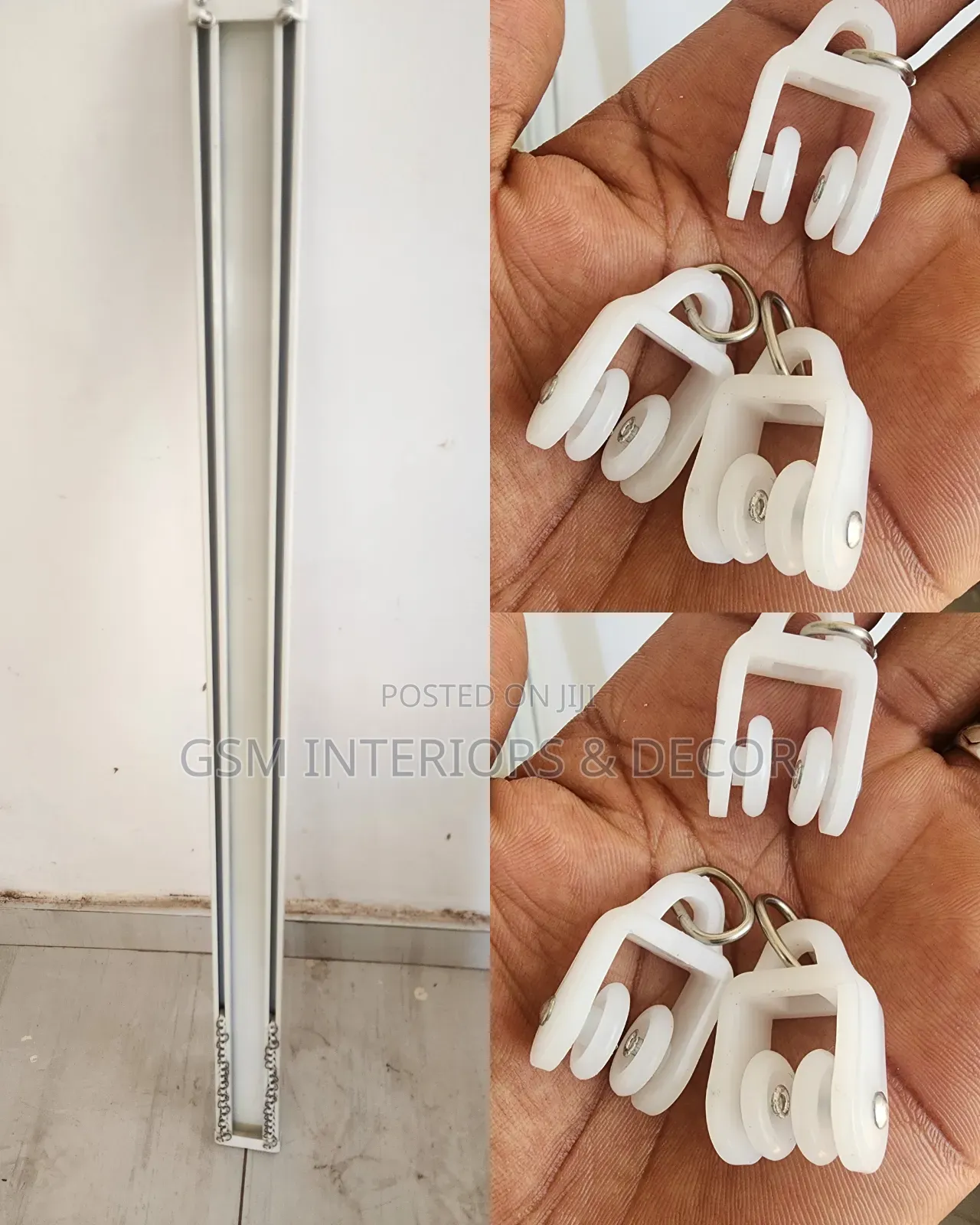 Aluminium Curtain Rails With Separate Runners/Glinders