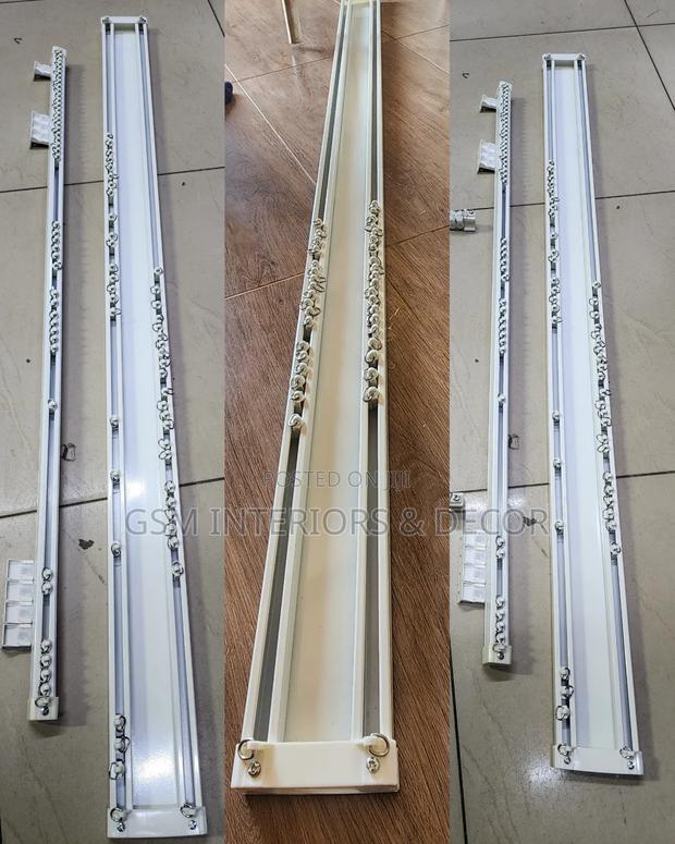 Aluminium Curtain Rails in White-Ivory Colours