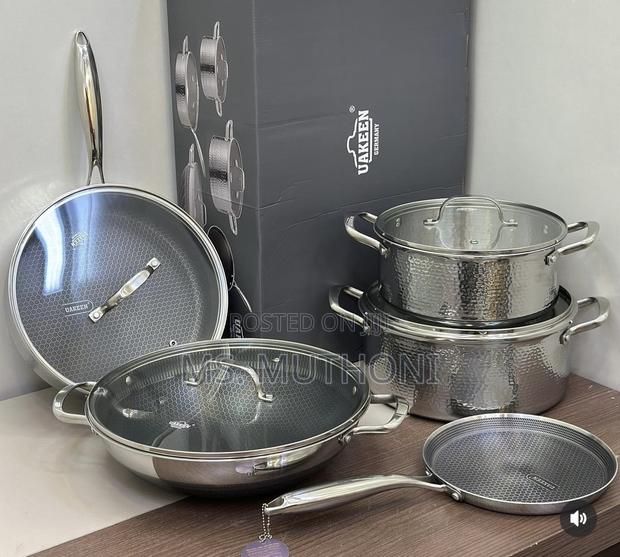 Trendy 9pcs Uakeem Stainless Steel Nonstick Cookware- St22 - thumbnail 2