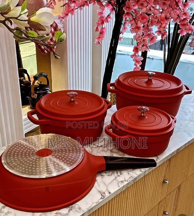 New Modern 7pcs Aluminium Ceramic Cookware Set. - thumbnail 2