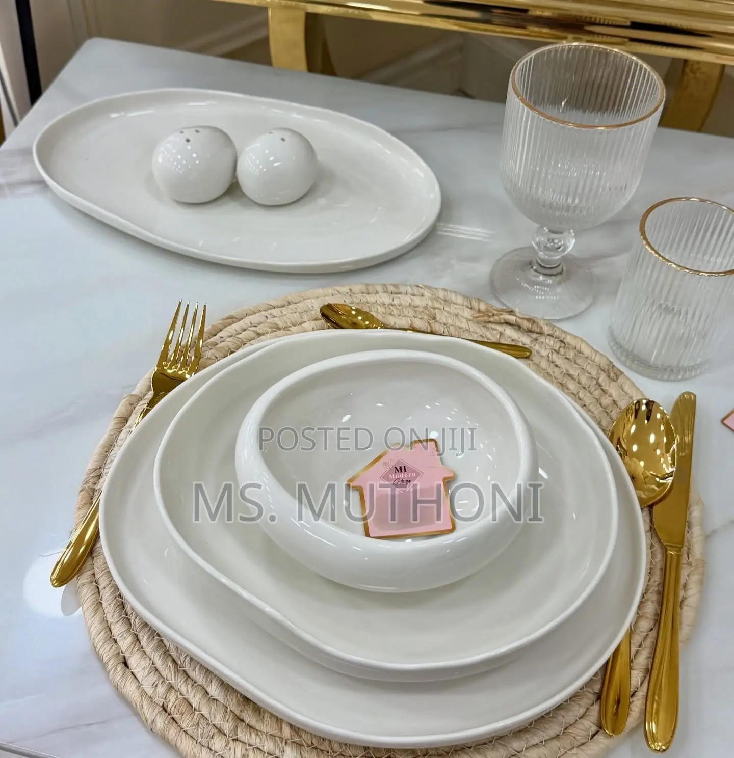 Large Set (39 PCS Dinner Set )Modern European Double Glaze Porcelain