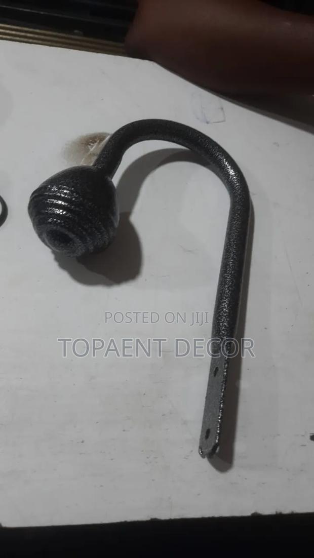 Grey Powder Coated Drilled Curtain Holders