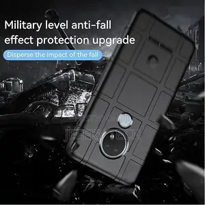 Cases Rugged Shield Armor Back Cover for Nokia 6.2 - Black