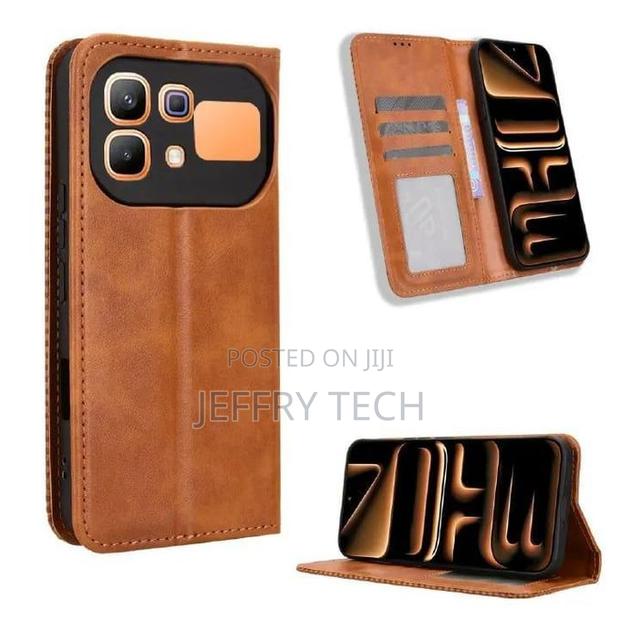 Caseme Leather Flip Cover for Infinix Note 60 Pro 5g Case Magnetic