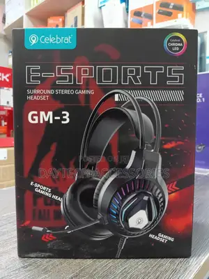 Celebrat Gm-3 Wired Gaming Headset With Chroma Led Lighting.